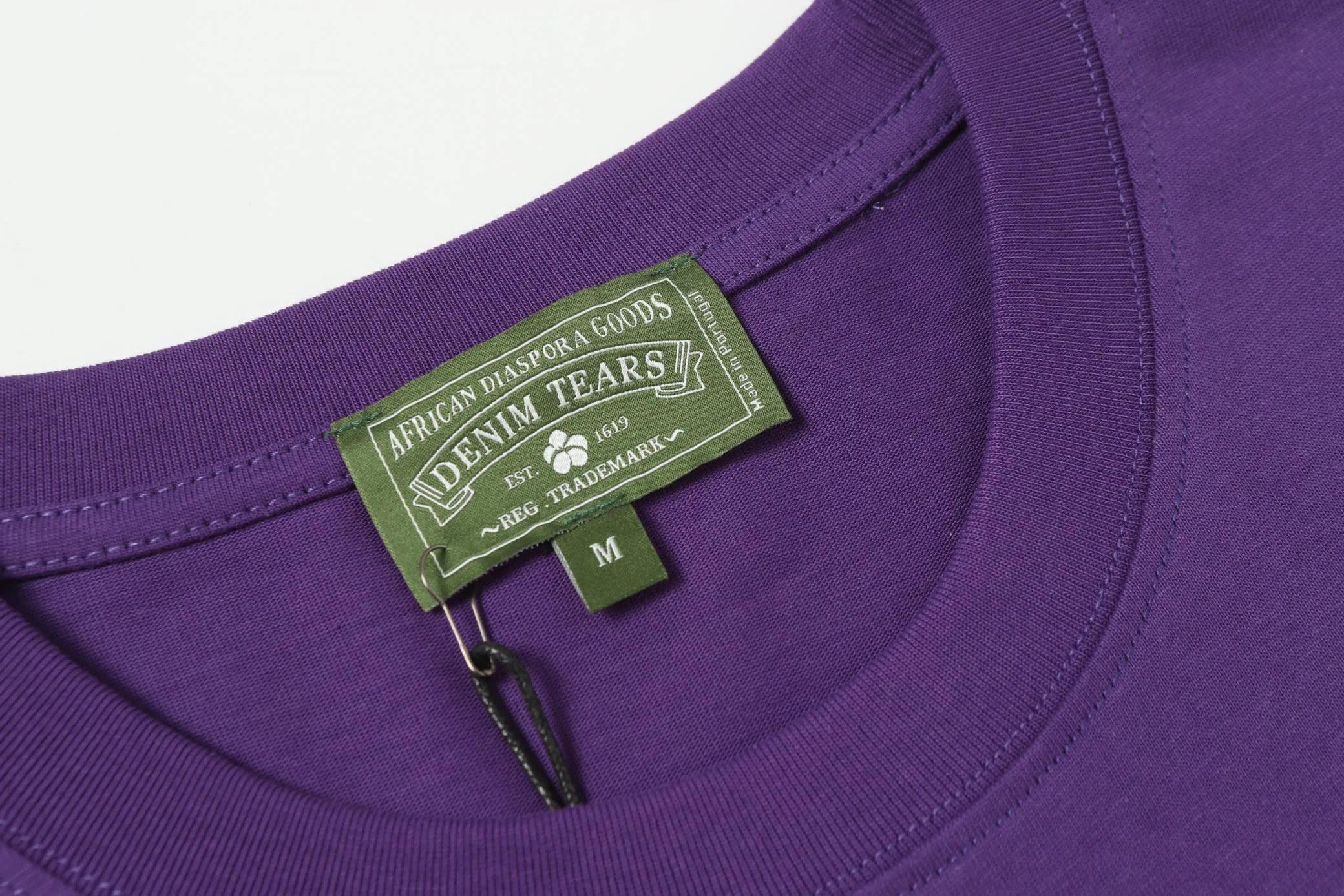 322#DENIM TEARS Kapok European and American fashion brand high-quality shorts and sleeves suit Color Black Gray Purple Size S-XL